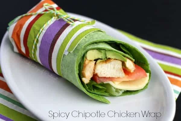 spicy chipotle chicken wraps #eathealthy15