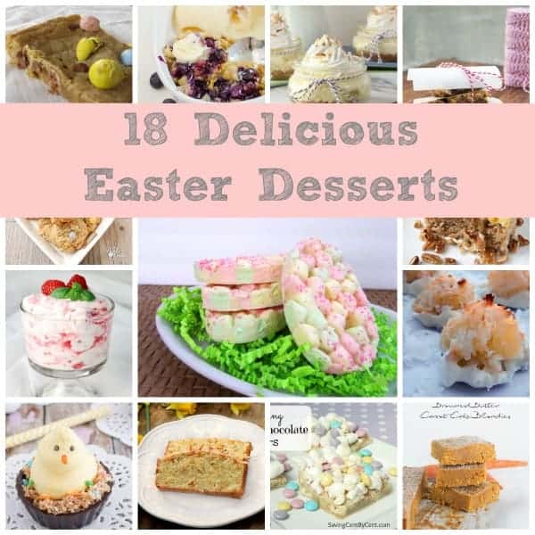 Easter desserts collage