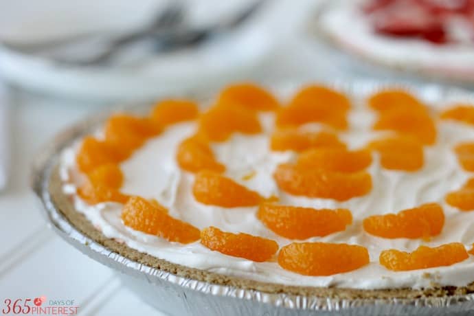 orange creamsicle pie closeup